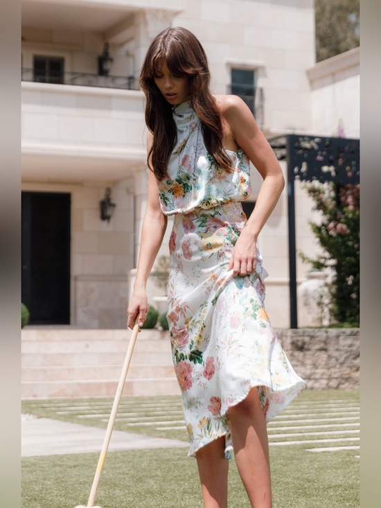 Petal & Pup Dresses & Skirts - PETAL & PUP ANABELLE HALTER NECK MIDI DRESS - L B3235